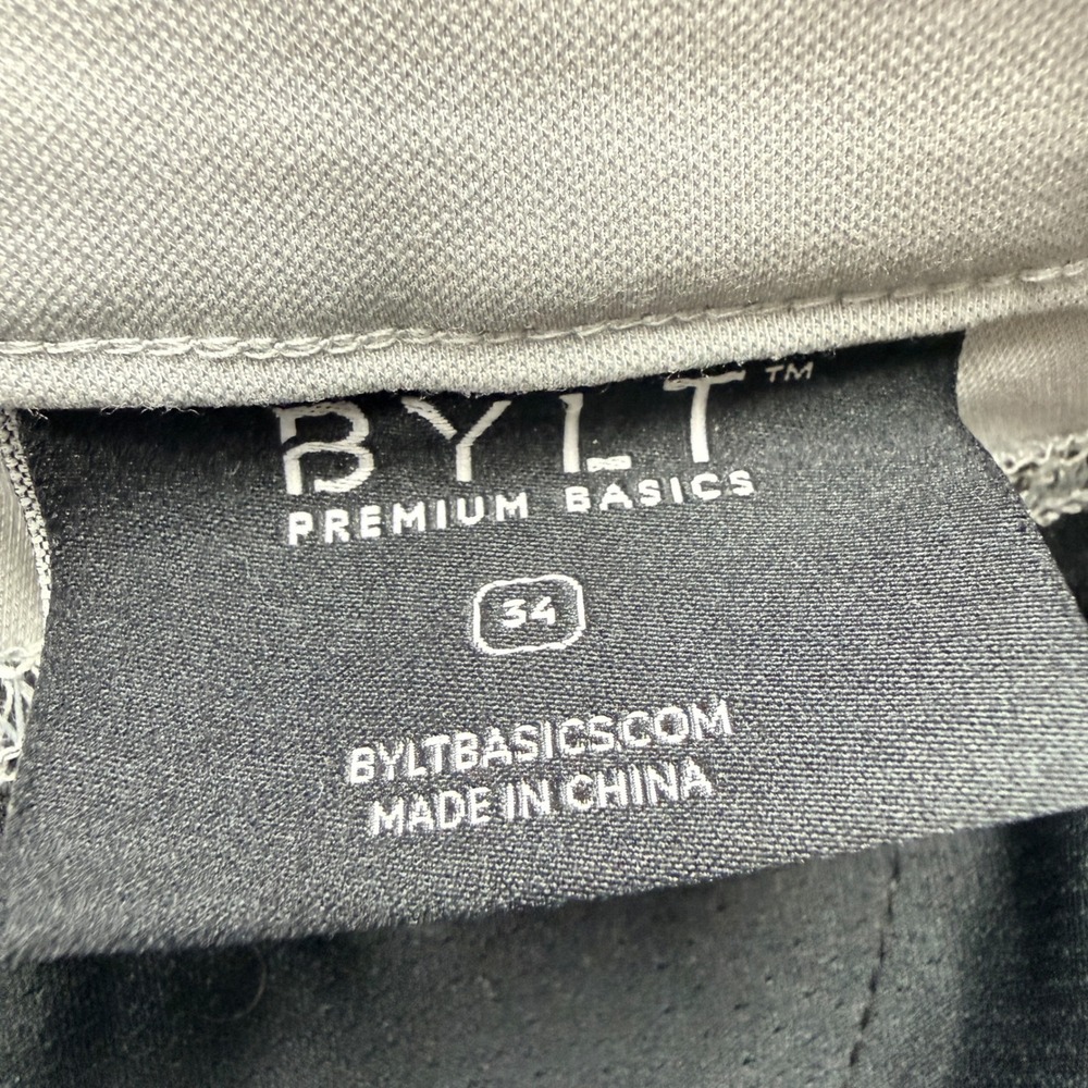BYLT Premium Basics Men's Gray Chino Pants Size 34x30 - Picture 4 of 7